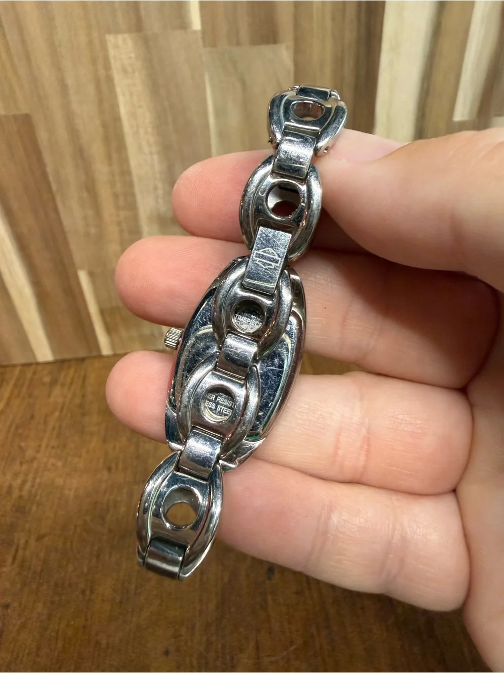 Harley Davidson Orange Bulova Women’s Watch Stainless Needs Battery